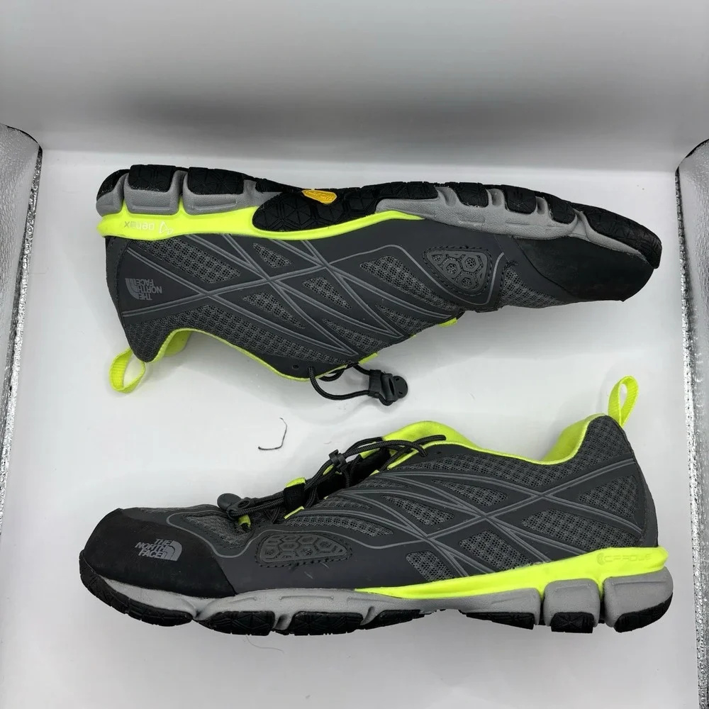 Men's Size 9.5 - The North Face Ultra Current Grey Lime Trail Running Shoes CCE4